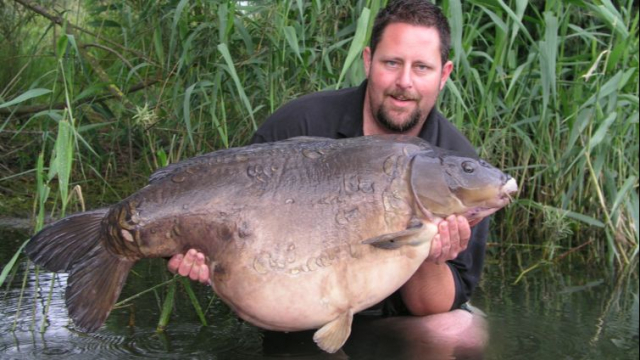 Gordon Howe’s – Fishery manager of St Ives Lakes with the Fat lady at 60lb+
